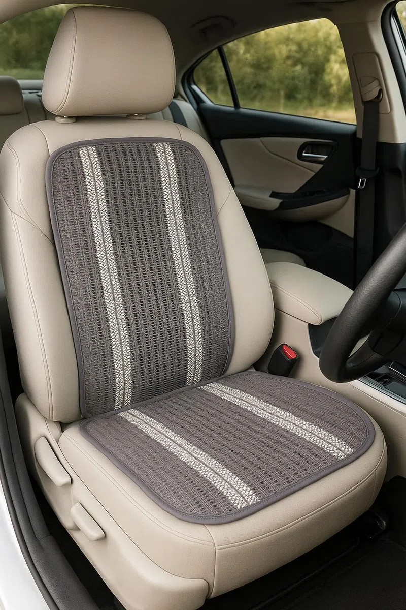 Don Fresco Cubreasiento 1 Respaldo, Gris, Universal, Material Orgánico, Compatible con Airbag