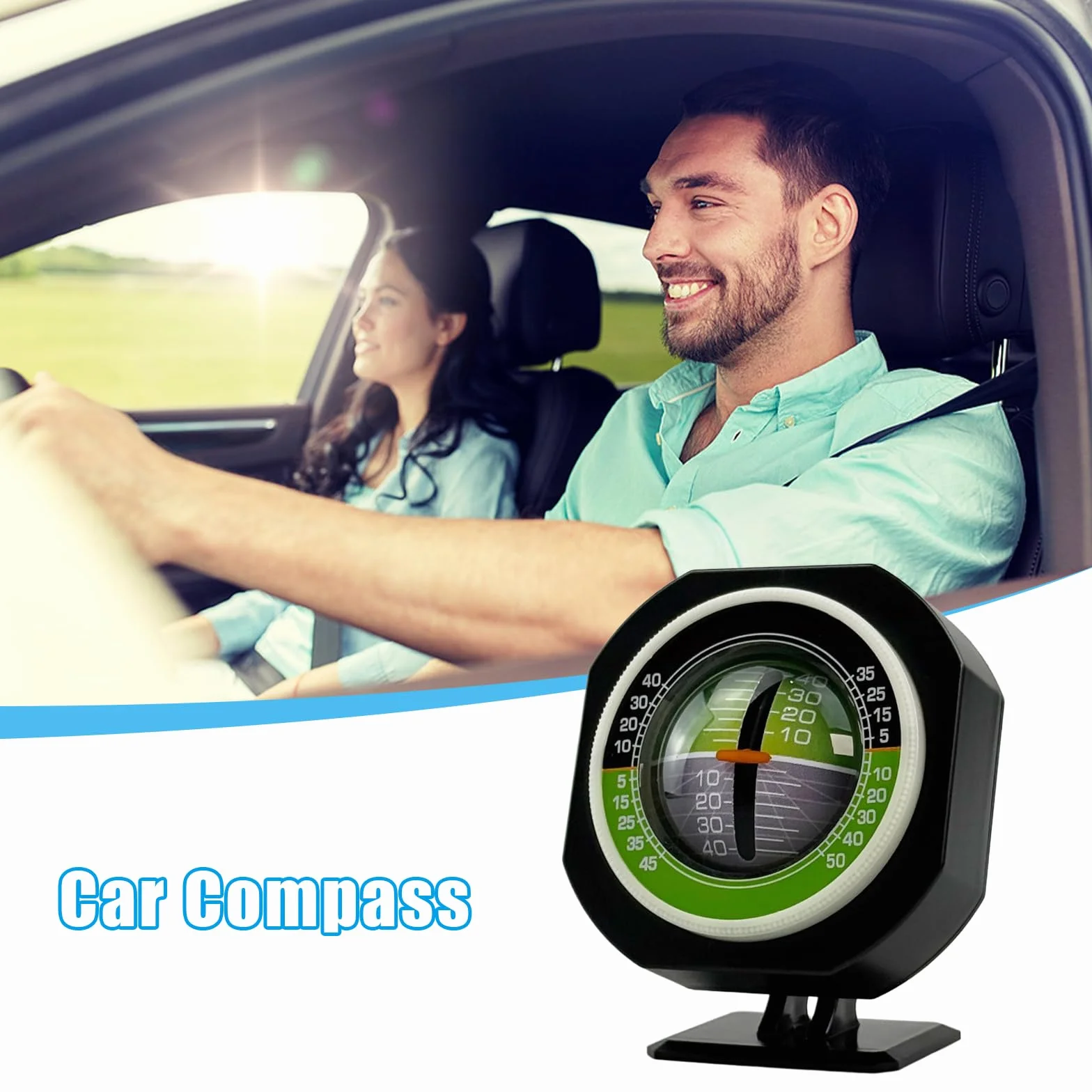 Inclinómetro de coche, universal, para camión todoterreno, equipo de medición de equilibrio, medidor de inclinación ajustable para el tráfico por carretera y viajes autopropulsados