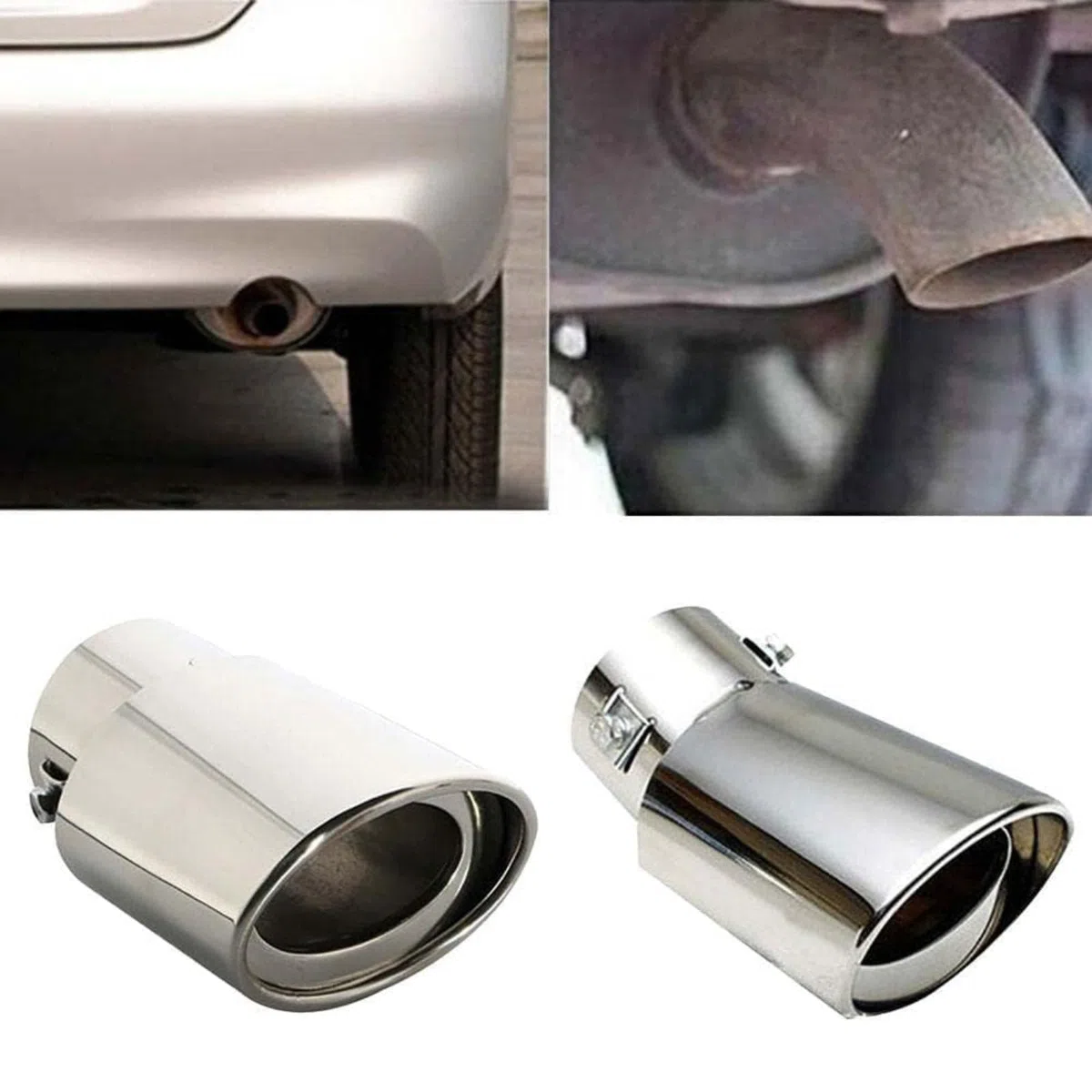 para Toyota RAV 4 RAV4 2019-2024 Cola de Escape para Coche, Tubo de Escape de Acero Inoxidable Alta Resistencia, Embellecedor Terminal de Escape Ajustable