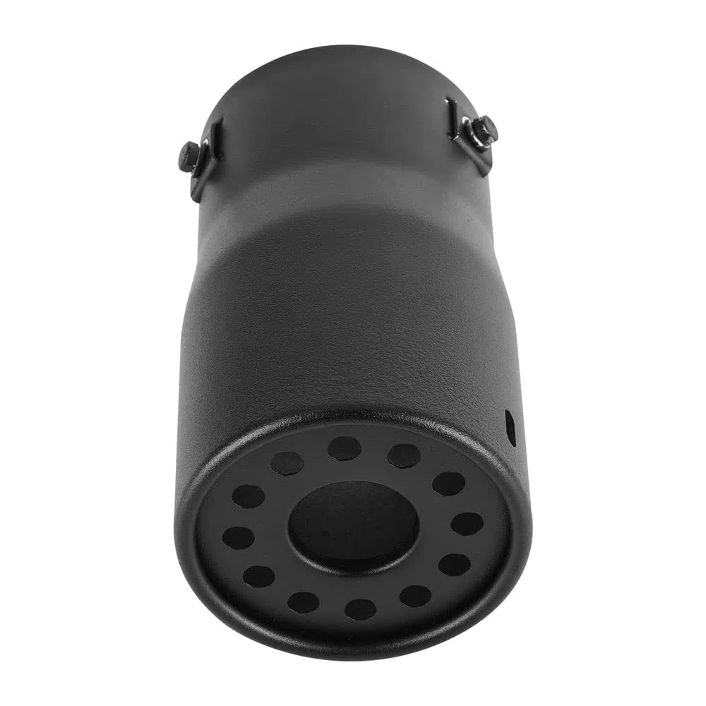 Riloer 80mm Tubo de escape de coche, DB killer silenciador de escape para coche, Silenciador en cromo, Acero inoxidable, Negro