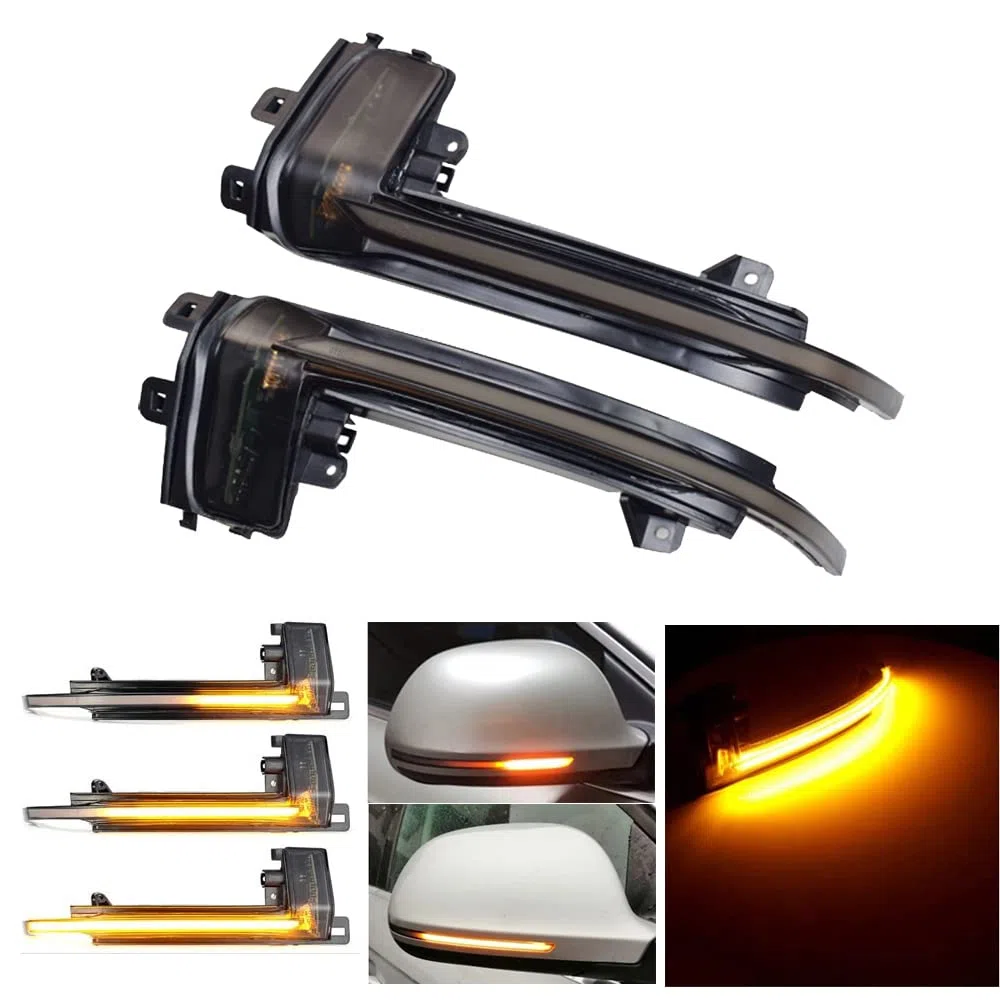 Intermitentes dinámicos LED para Audi A4 S4 B8 8K A5 S5 A6 S6 A8 S8 Q3 SQ3 A3 8P (negro)