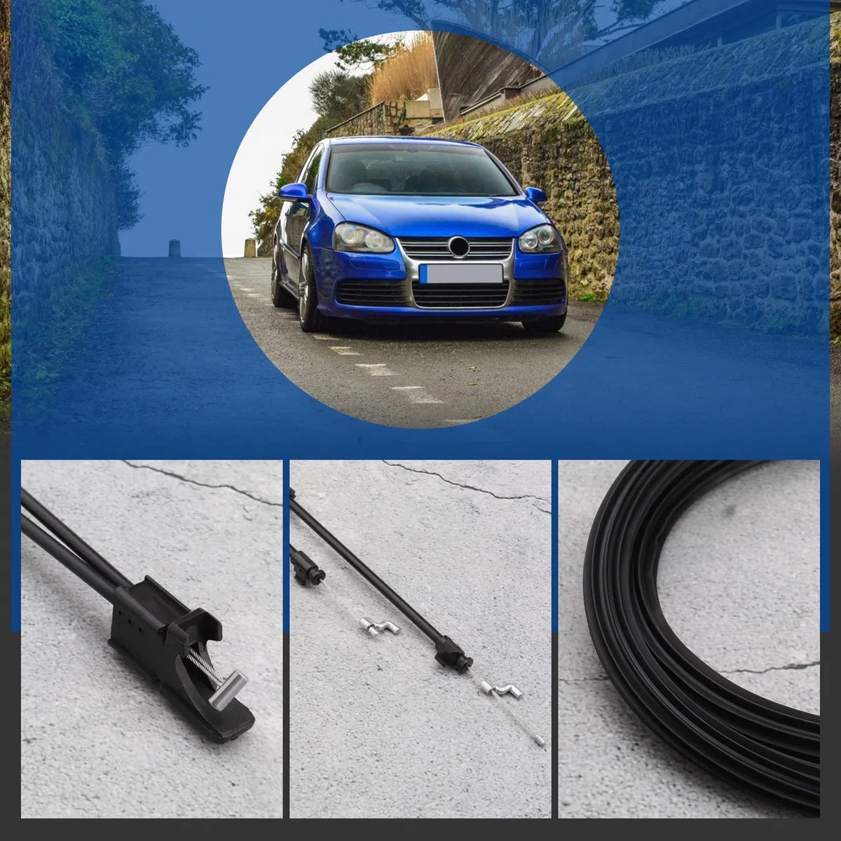 1441166 Cable de Ajuste de Inclinación del Asiento Delantero Derecho Compatible con Fiesta MK5 MK6 2001-2008 Accesorios para Automóvil Piezas de Repuesto para Automóviles 80 Cm