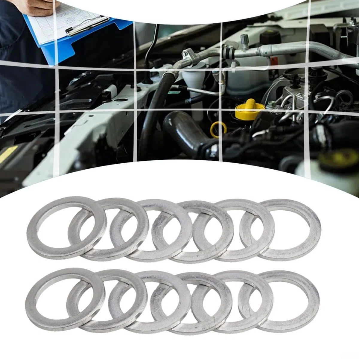 94109 20000 juntas de arandela de drenaje de aceite, paquete de 20 para Honda para motores ACURA, sello de cárter de aceite del motor