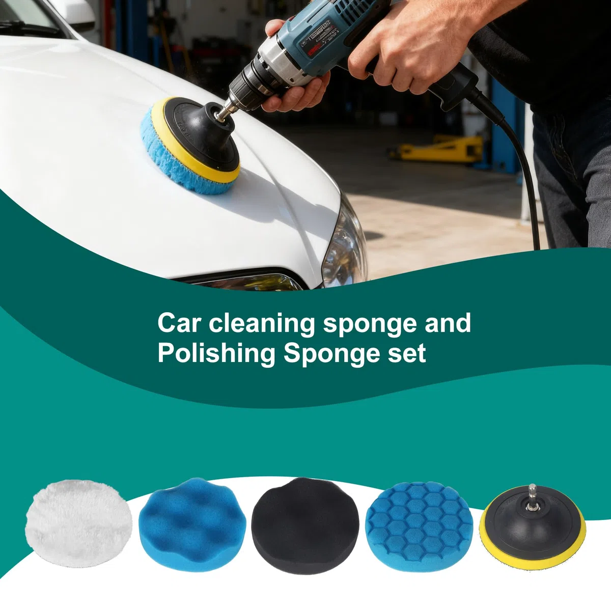 Kit Limpieza Coche 31 Piezas Bolsa de Transporte Práctica, Juego de Lavado de Coche Interior y Exterior, Cepillos Detailing, Paño de Fibra,Esponjas de Pulido,Cepillo para Taladro Eléctrico