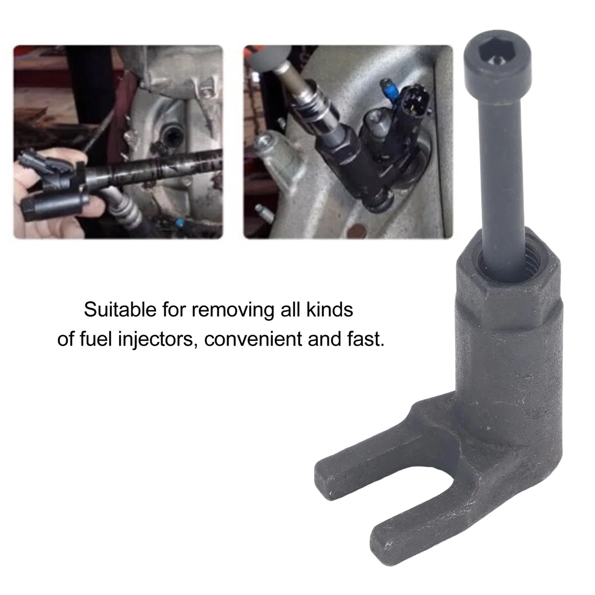Herramienta de Extracción de Inyectores Diésel Extractor Eficiente y Duradero de Acero Al Carbono para Inyectores de, Fácil Desmontaje para Varios Motores, 3 Piezas para Mecánicos