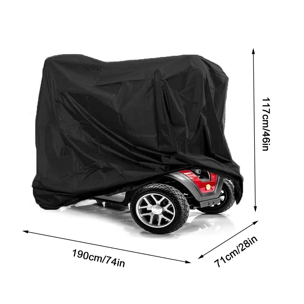 Funda para Scooter de Movilidad, 210D Oxford Impermeable Silla de Ruedas Scooter Funda Protectora para Scooter de Movilidad Impermeable Protege del Polvo Suciedad Nieve Luz Solar Lluvia