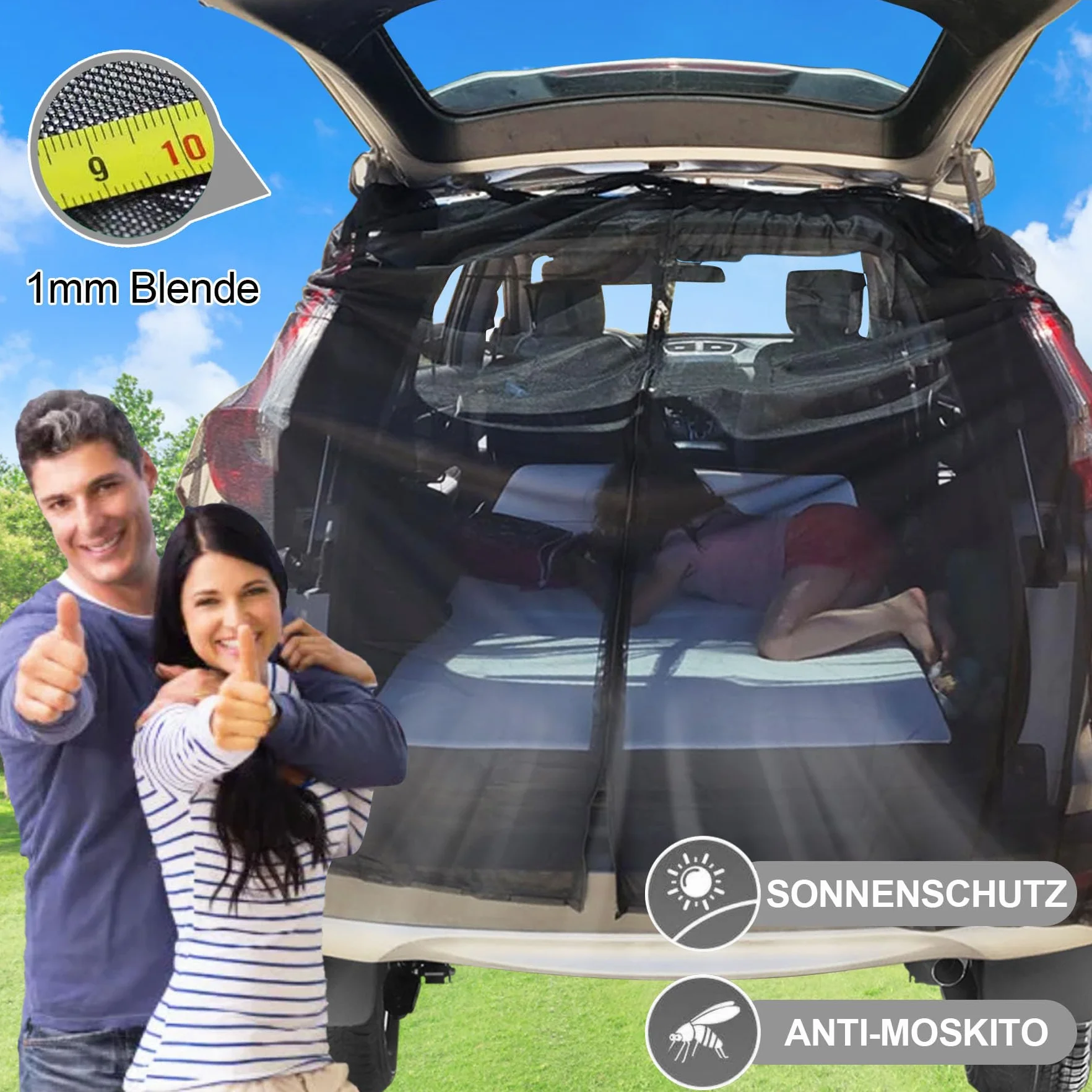 TZEKING Cortinas de Protección Solar Magnética para Automóviles, Furgonetas y Caravanas (170 * 150cm)