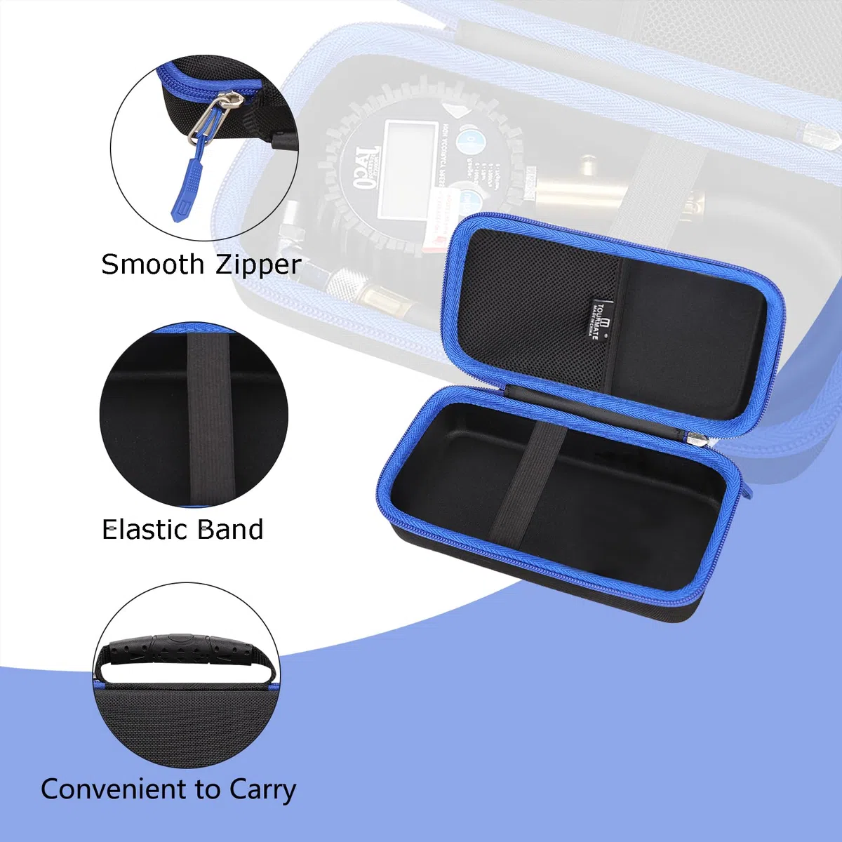 Tourmate Estuche rígido de almacenamiento para medidor de presión de neumáticos JACO, estuche de viaje para precisión profesional, 100 PSI (solo estuche)