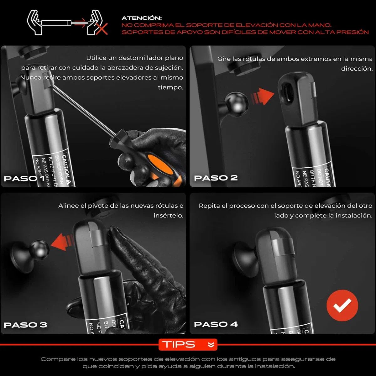 Frankberg 2x Amortiguadores de gas portón trasero Compatible con Leon 1M1 Compacto 1999-2006 Replace# 1M6827550A