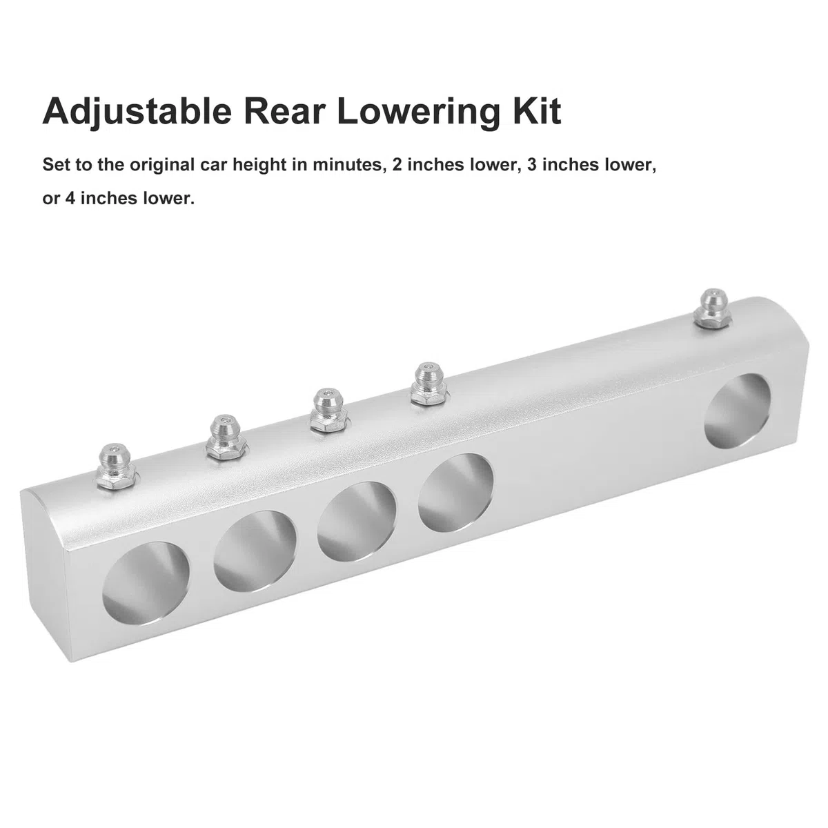 Generic Kit de Carga de la Rueda Trasera del ATV, Profesionalmente Precisamente Fácil de Instalar, Blockdes, Kit de Reducción Trasera Ajustable para Banshee 350 (SILVER)