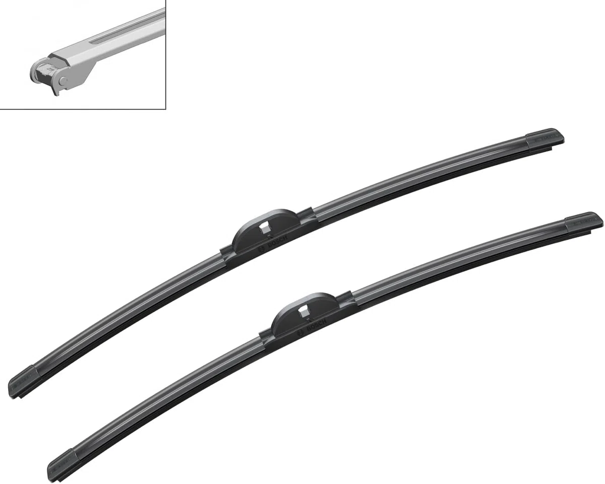 Bosch Aerotwin eA 933 S Limpiaparabrisas Frontal - Set de 2 Escobillas de Recambio para más Seguridad al Conducir, con Adaptador Multi-Clip Premontado, 55 cm / 55 cm, Embalaje Fino y Compacto