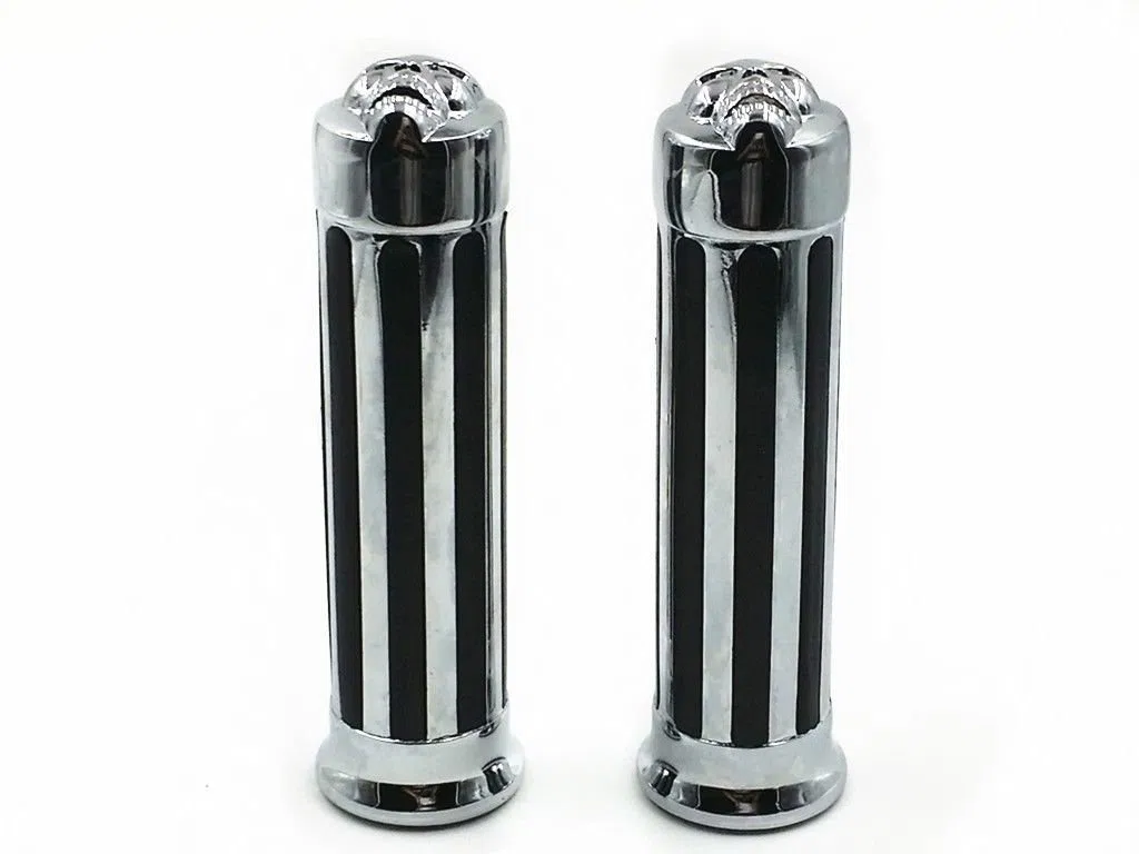 Puños de manillar de calavera de 25 mm para Cruiser Chopper personalizados.