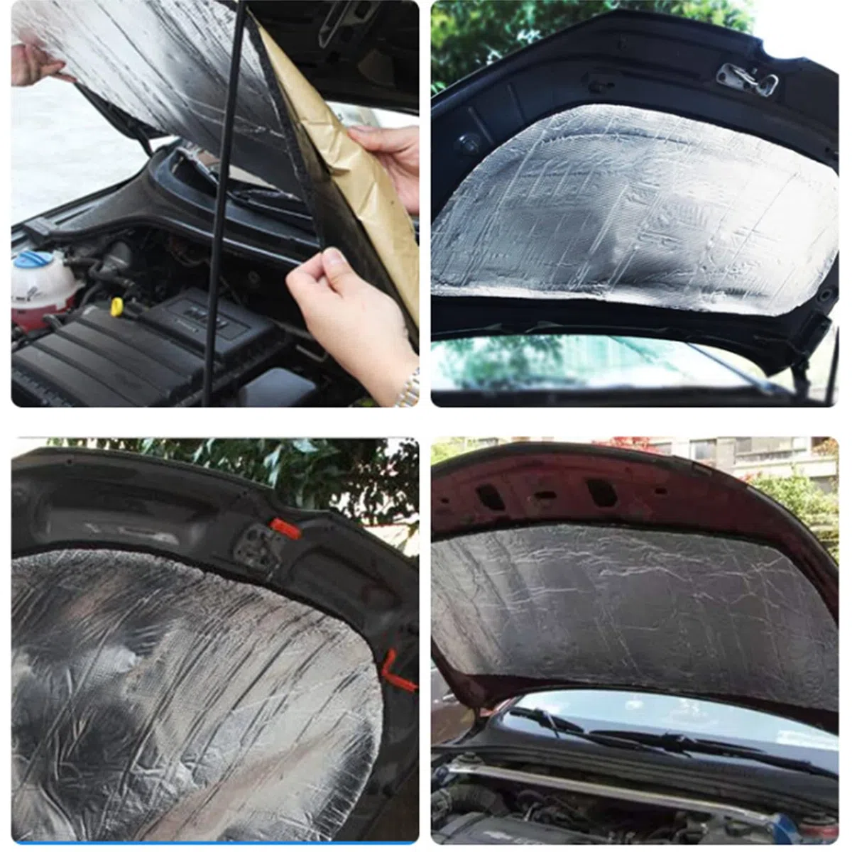 140cmx100cm Aislante Térmico Insonorizante Forro Papel Adhesivo 5mm de Espesor Espuma Aislante Acústico Insonorización Coche, Alfombrillas Aislantes para Coche
