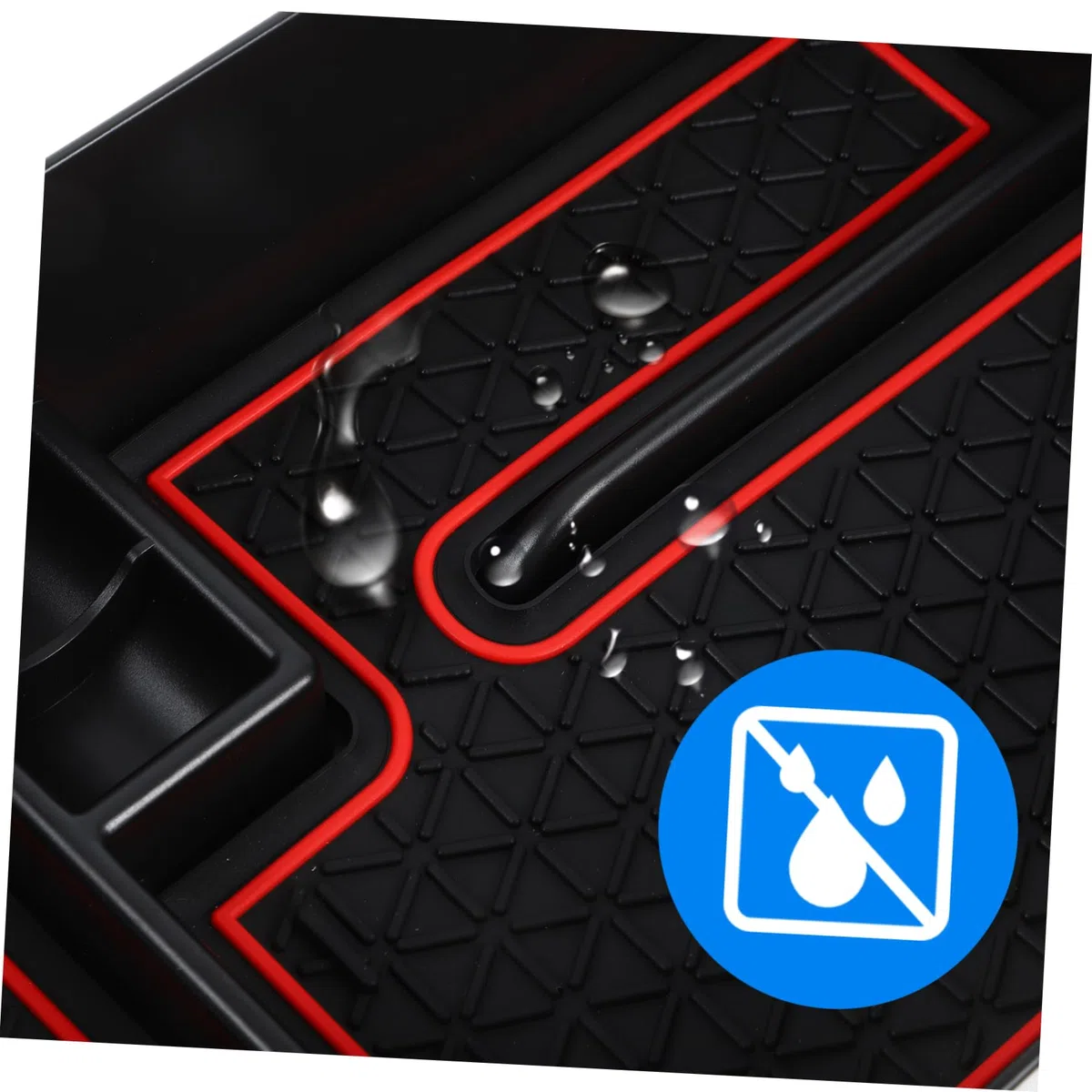CHILDWEET Bandeja Organizadora Para Tablero Del Automóvil Roja, Cajón De Almacenamiento Para Consola Central, Material Pp Resistente, Multifuncional Para Viaje y Uso Diario En Coche