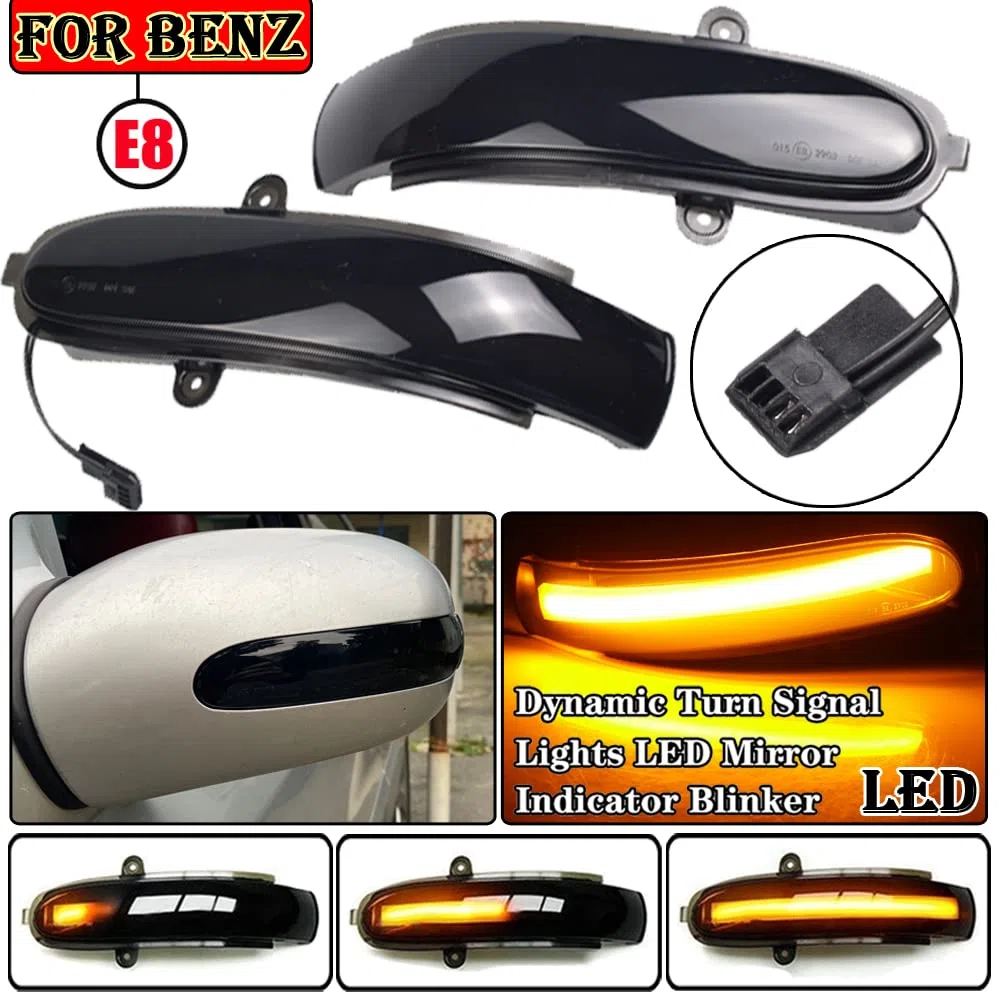 Retrovisor luces indicadoras de giro de intermitentes LED dinámicas para Mercedes Benz G-Clase W463 E-Clase W211 S211 Amarillo