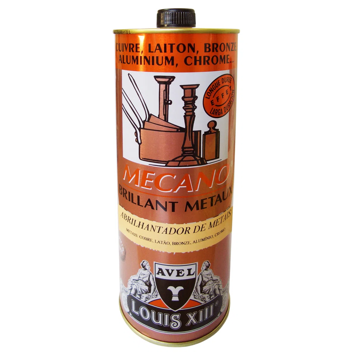 Louis XIII Abrillantador de Metales Met Mecano1L 1000 ml – Limpia y Da Brillo a Cobre, Bronce, Latón y Aluminio | Protección Antioxidante y Brillo Duradero | Fórmula Concentrada desde 1911