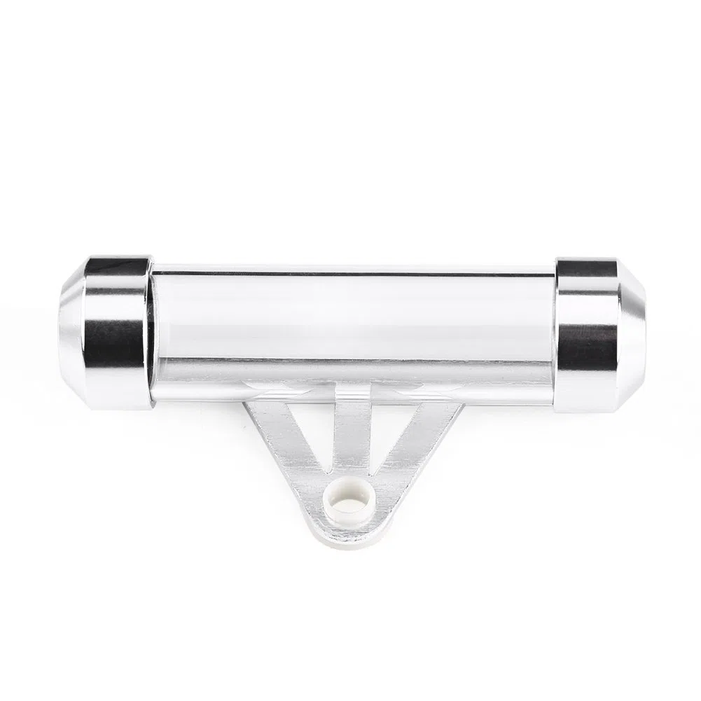 Tubo Seguro para Moto, Soporte para Disco Fiscal, Tubo para Pegatina ITV, Soporte de Tubo de Impuestos de Disco Cilíndrico, para la Mayoría de las Motocicletas (Plata)