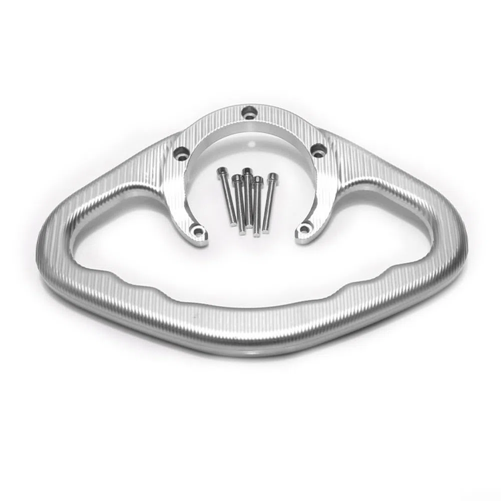 Pasamanos para depósito de combustible trasero de motocicleta R1 R3 R6 R25 MT 03 07 09 manillar manillar motocicleta (negro)