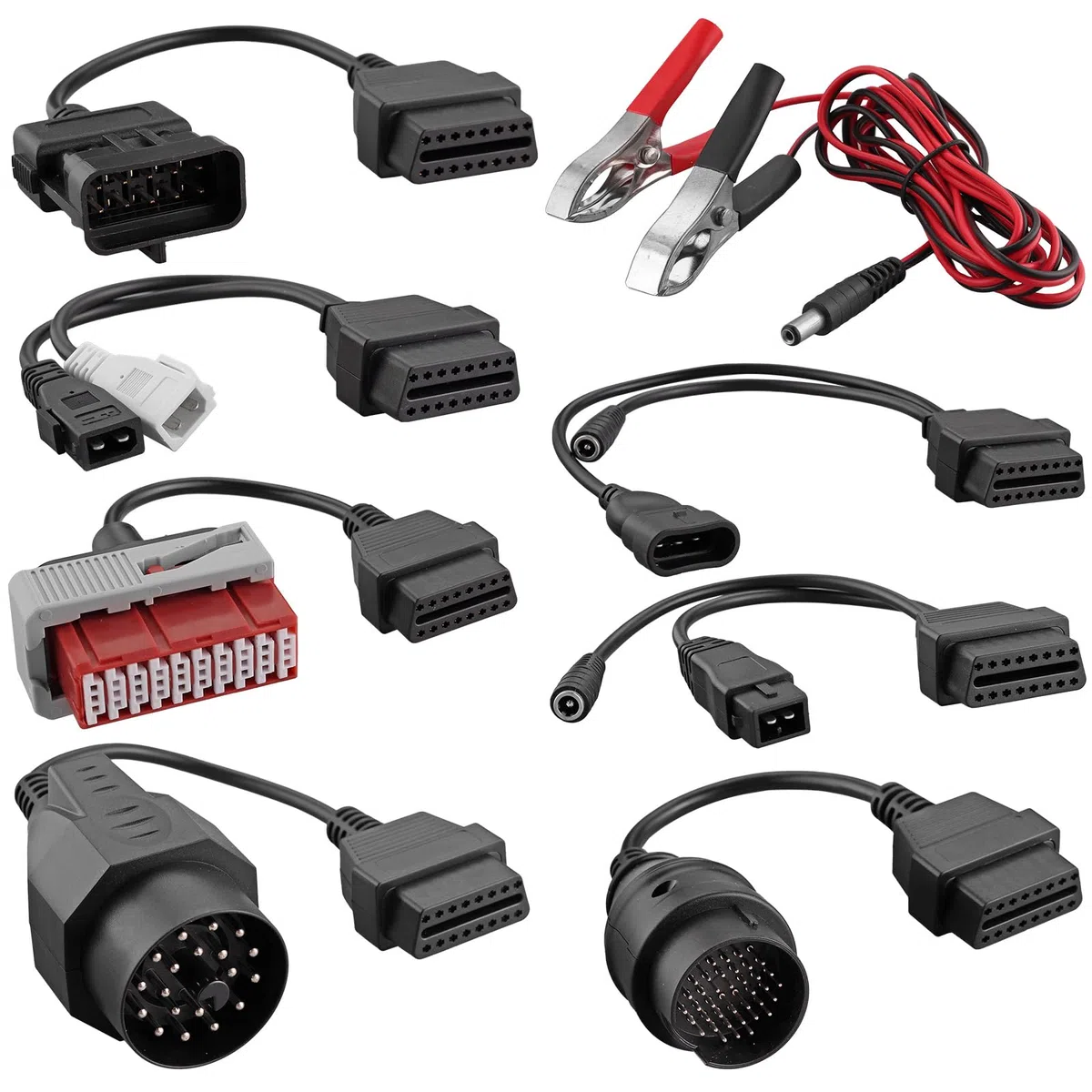 AUTOUTLET Cable Adaptador de Diagnóstico, 8PCS Juego de Cables para Automóvil OBD2 OBD1 Cable de Diagnóstico para Delphi CDP + DS150Er