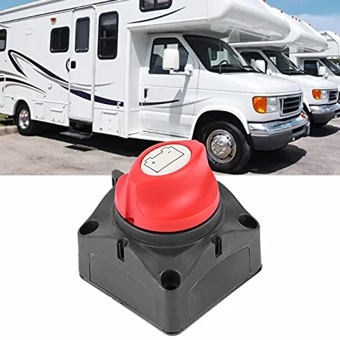 Fydun Interruptor De Batería 12V 600A Impermeable Aislador De Energía De Batería Interruptor De Desconexión Principal De Corte De Dos Niveles Para RV Yacht Boat Car