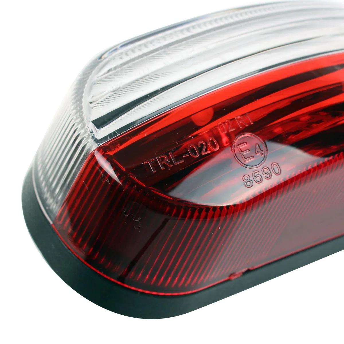 Luz de gálibo led de 12 V, juego de 2 luces de señalización lateral en rojo/blanco, 98 x 42 x 38 mm, 12/24 voltios, 2 vatios led para autocaravana, caravana y remolque