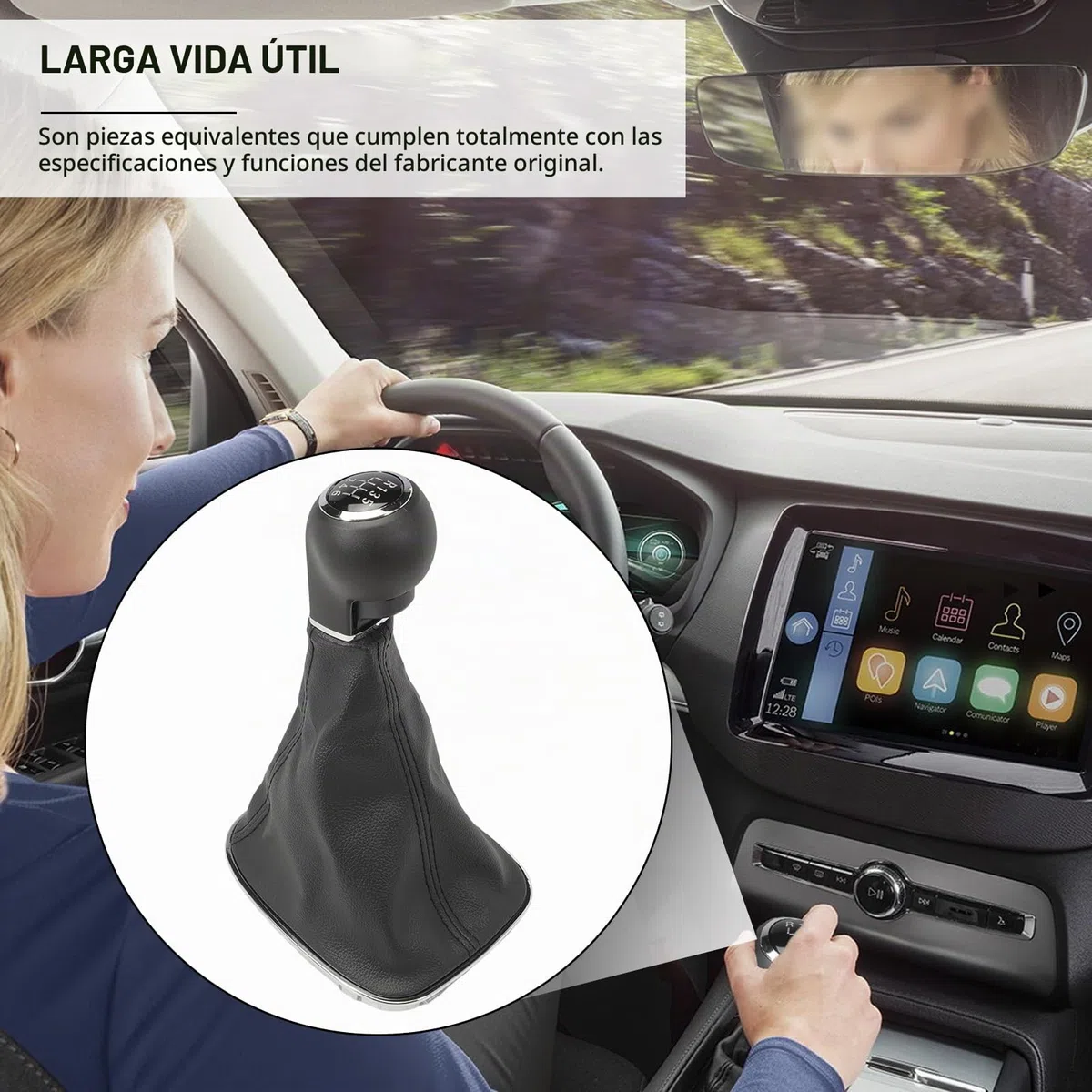 KASturbo Pomo de Cambio de 6 Velocidades Compatible con Opel Vauxhall Corsa D 2006-2014 Corsa E 2014-2019 009140093