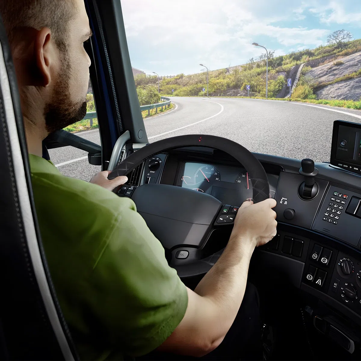 ZATOOTO Funda Volante Camión 44-46 cm, Funda de Gamuza para Volante, Protección para Volante Coche, Cómodo, Antideslizante, Deportivo, Negro