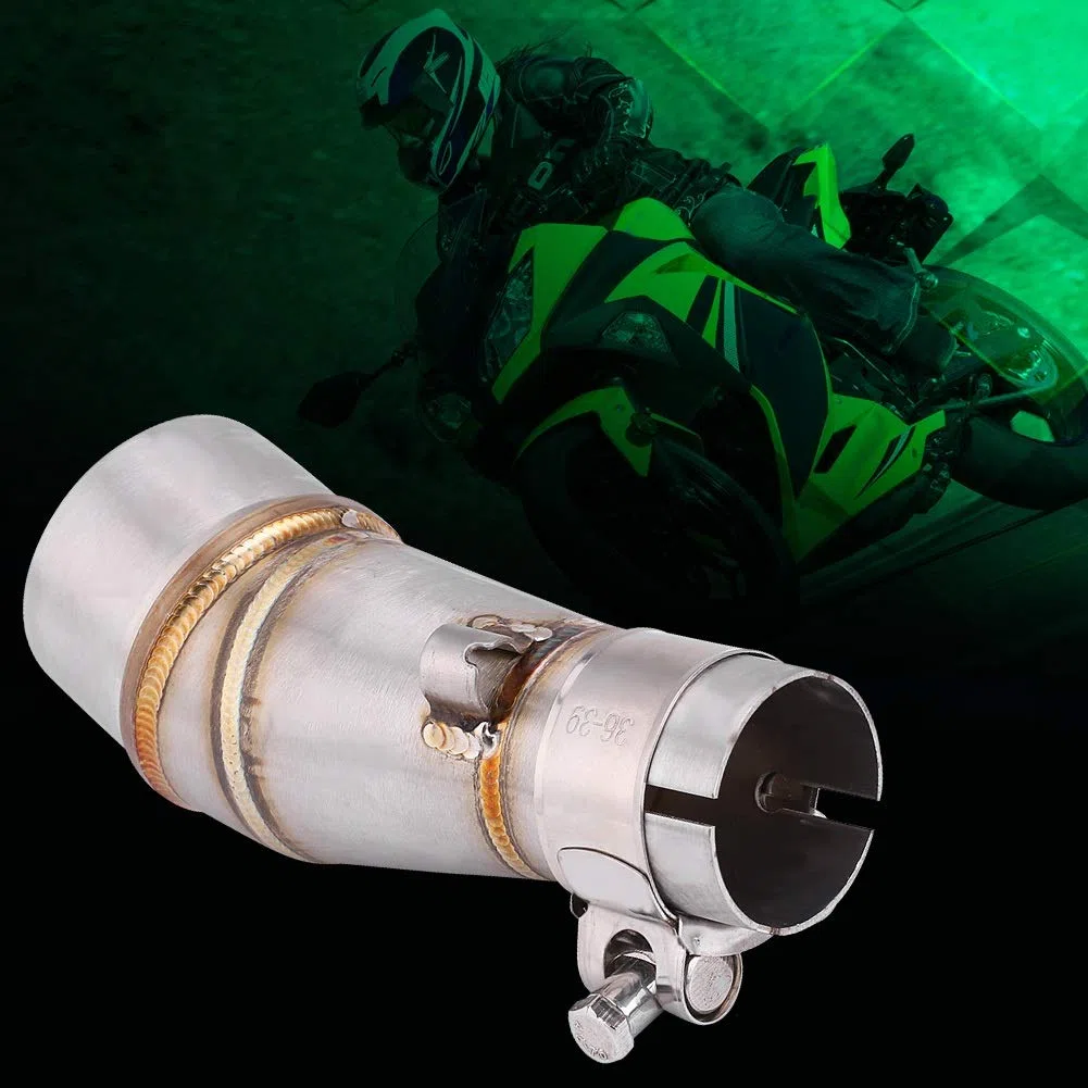 Tubo de Enlace Intermedio de Escape - BiuZi Accesorios de Sistema de Escape de Conector de Adaptador de Tubo de Enlace de Silenciador de Escape de Motocicleta for Z250 250 13-16