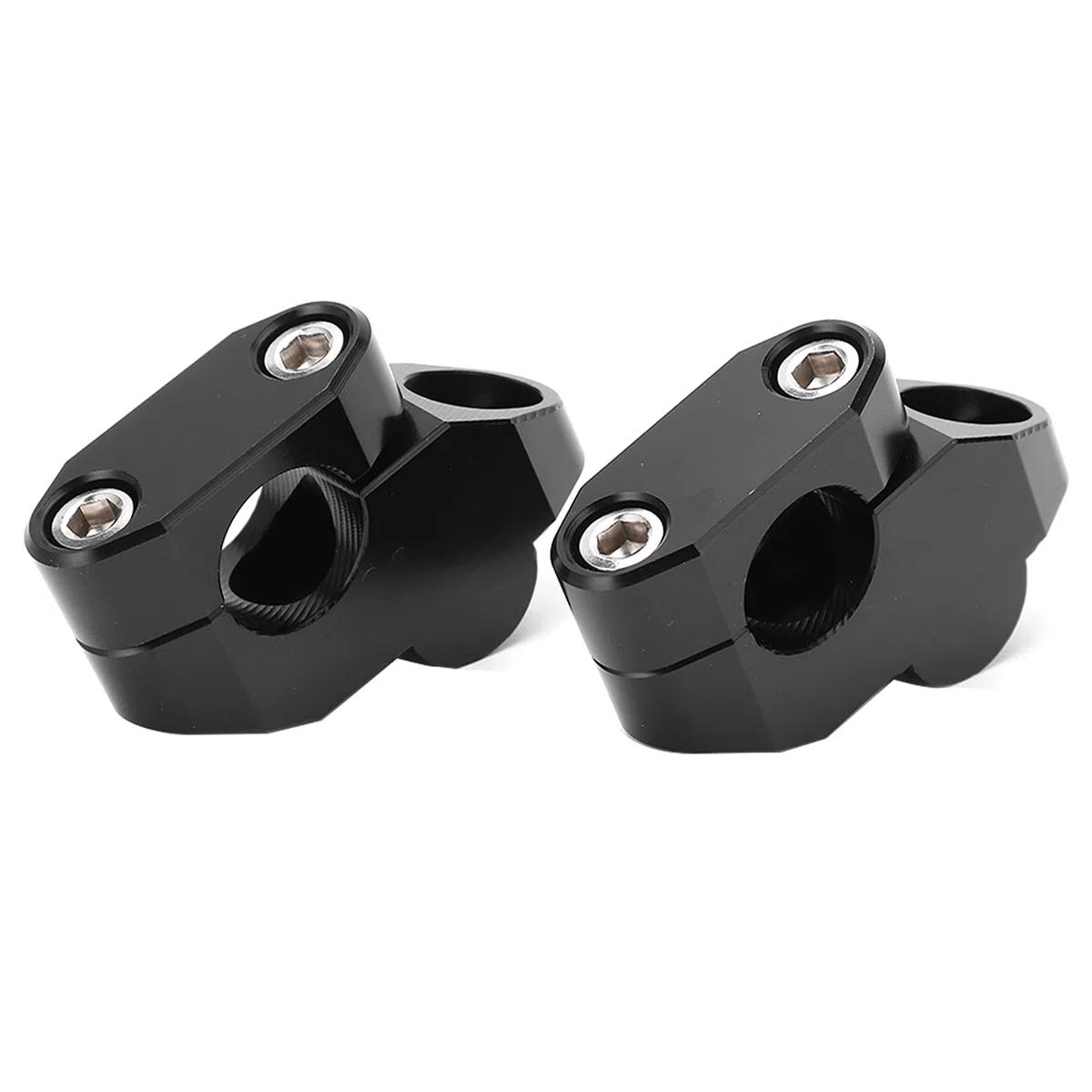 Accesorios de Motocicletas Universales de Aluminio Aleación -lener CNC para una Postura de Conducción Ergonómica, que Es Compatible con una Abrazadera de Palo de 22 Mm (BLACK)