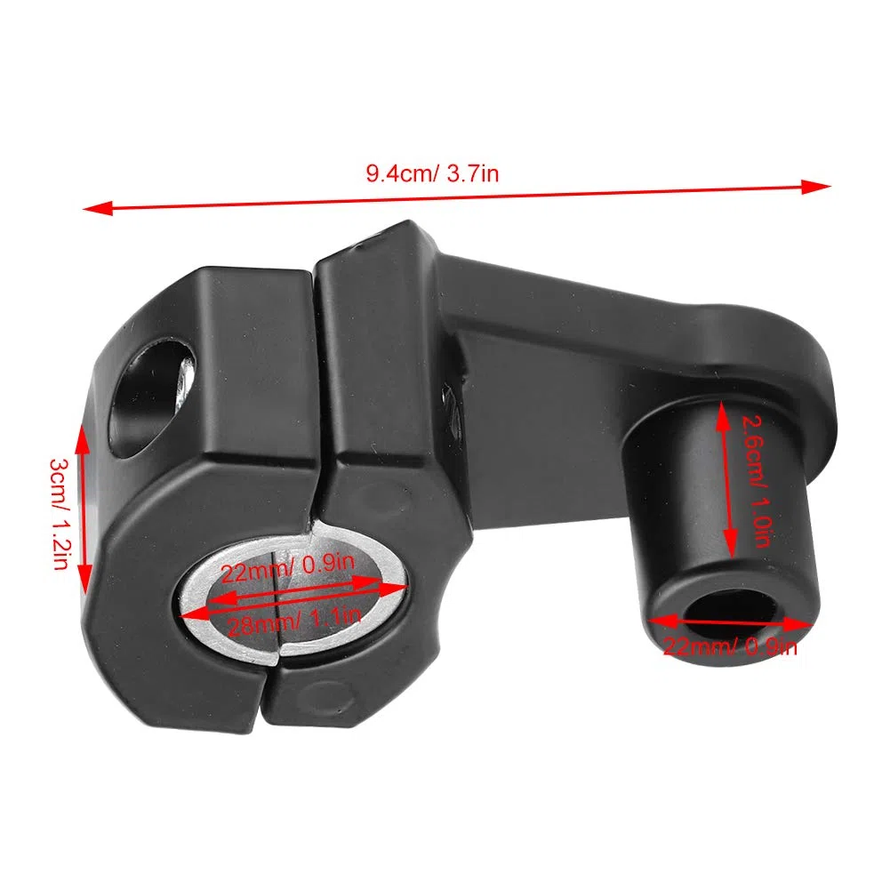 Elevadores de manillar de motocicleta, 2 uds 22 mm / 28 mm abrazadera de soporte elevador de manillar de motocicleta pivotante universal aluminio CNC