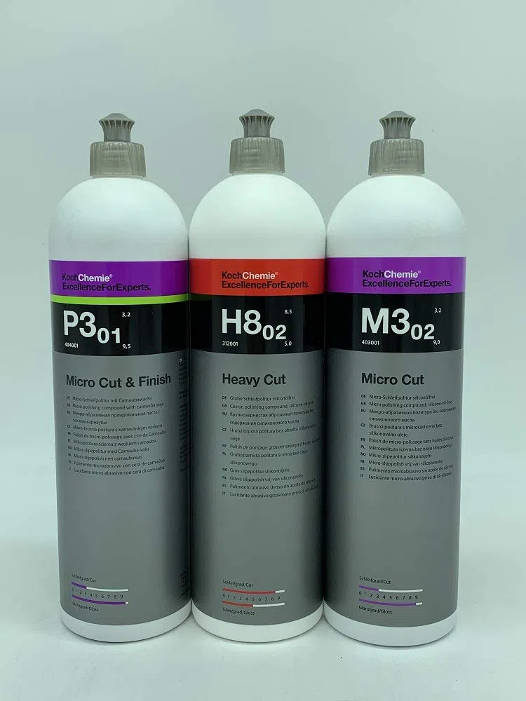 Koch Química Juego de abrillantador profesional 3 x 1l Heavy Cut + brillante + Acabado abrillantador