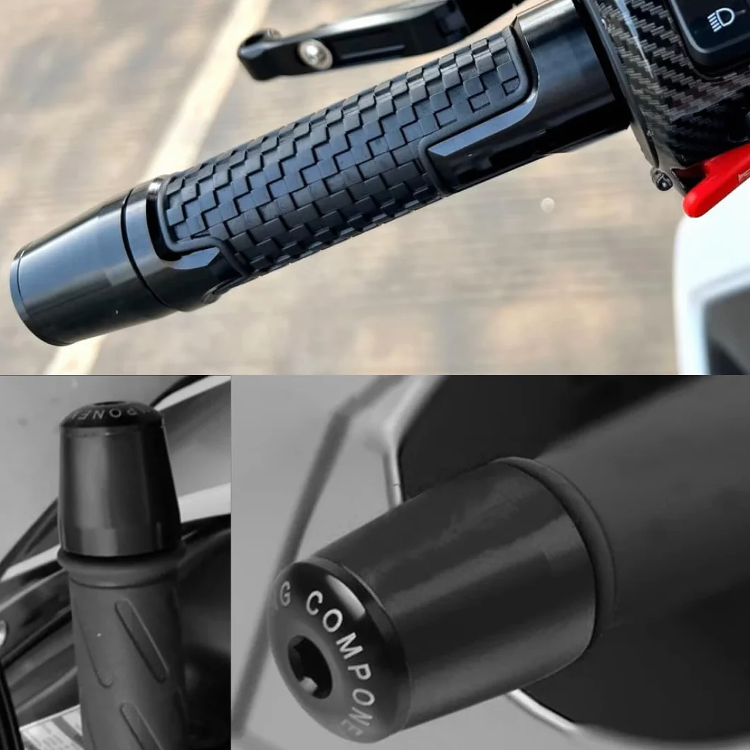 Contrapesos para manillar de moto de 22 mm universales, contrapesos para manillar de scooter, mancuernas para scooter o moto, terminales de manillar, terminales de puños de moto, tapones para manillar