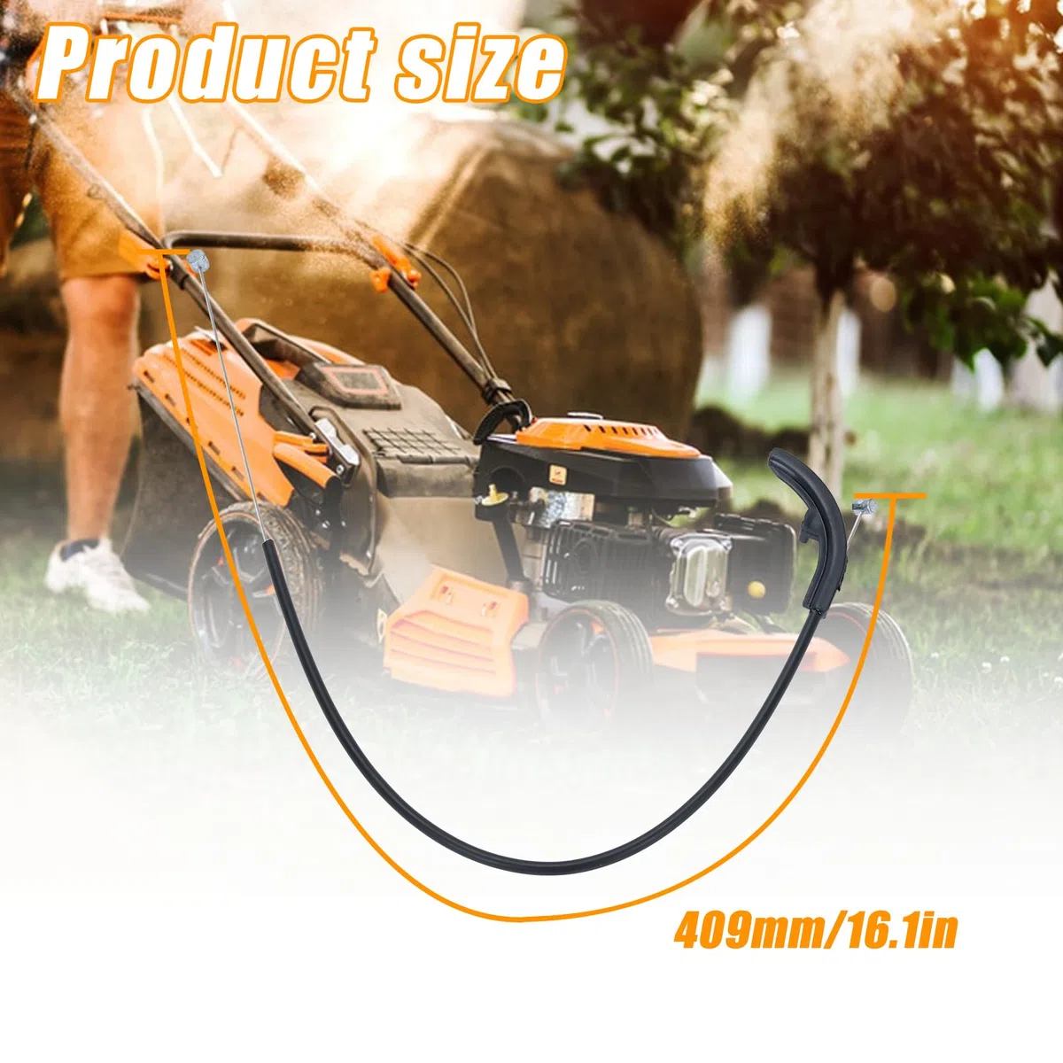 Cable del acelerador para desbrozadora Stihl KM56 FS56R KM56 RCE FS50L HT56 FS40 FS50 FS56 FS70 cable del acelerador con 6 bridas de repuesto 4144-180-1104