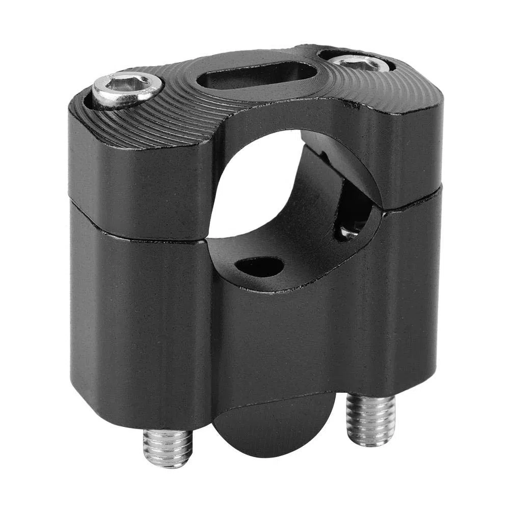 Elevador de eslabones de motocicleta, Par 22 mm / 28 mm Elevador de manillar de motocicleta con aleación de aluminio CNC(Negro)