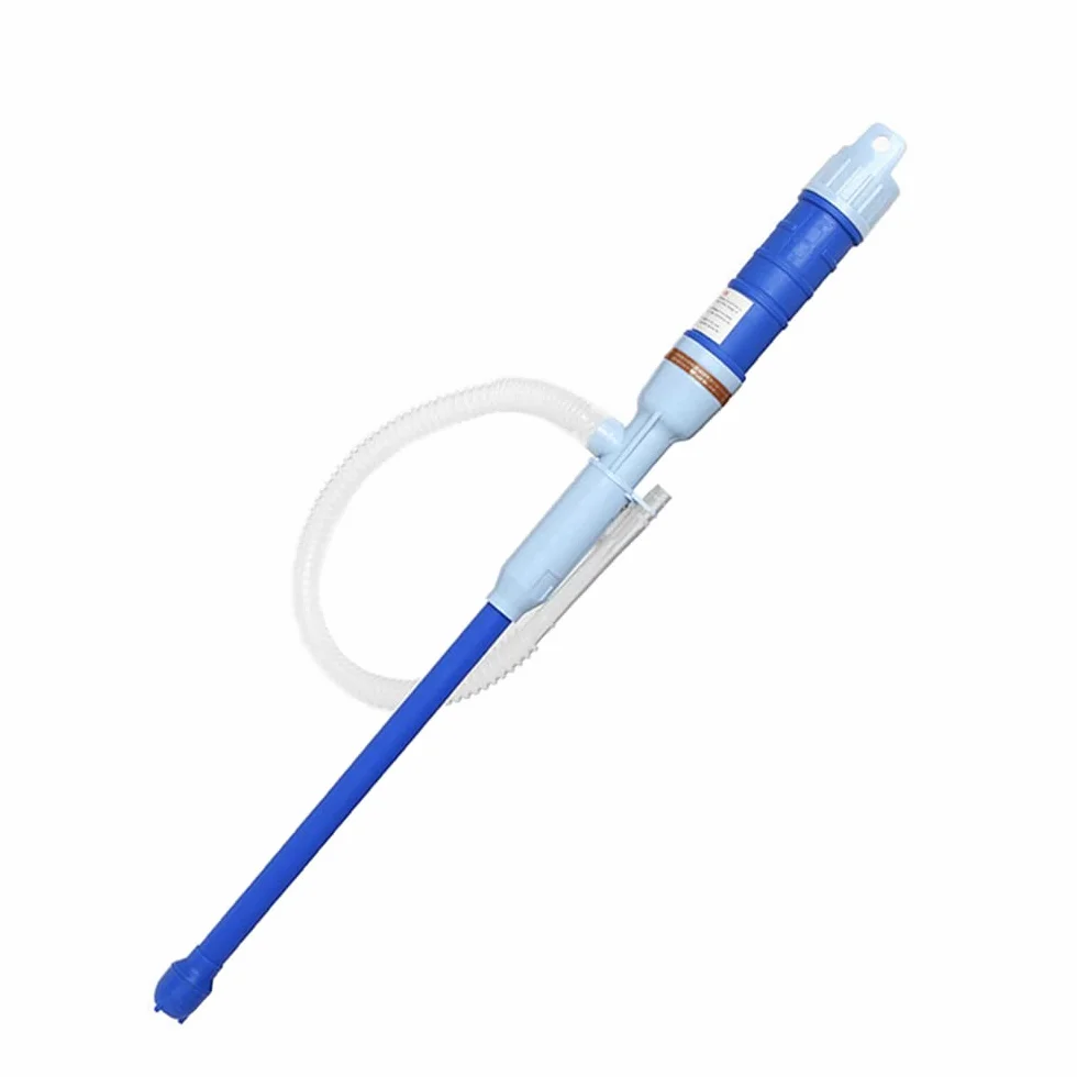 ETOPARS Azul Batería Bomba de Sifón de Transferencia Bomba Pilas líquido Agua eléctrica Manual Bomba Manguera Combustible Aceite Gasolina Bomba Mano
