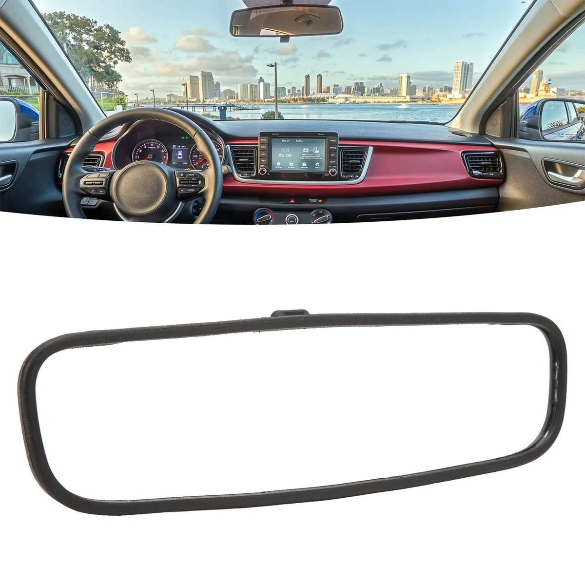 Espejo Retrovisor Interior, 85101 3X100 ABS HD Reemplazo de Espejo Retrovisor Interior Antiarañazos para Accent Tucson H350 I10 I20 I30 Ix20 Ix35