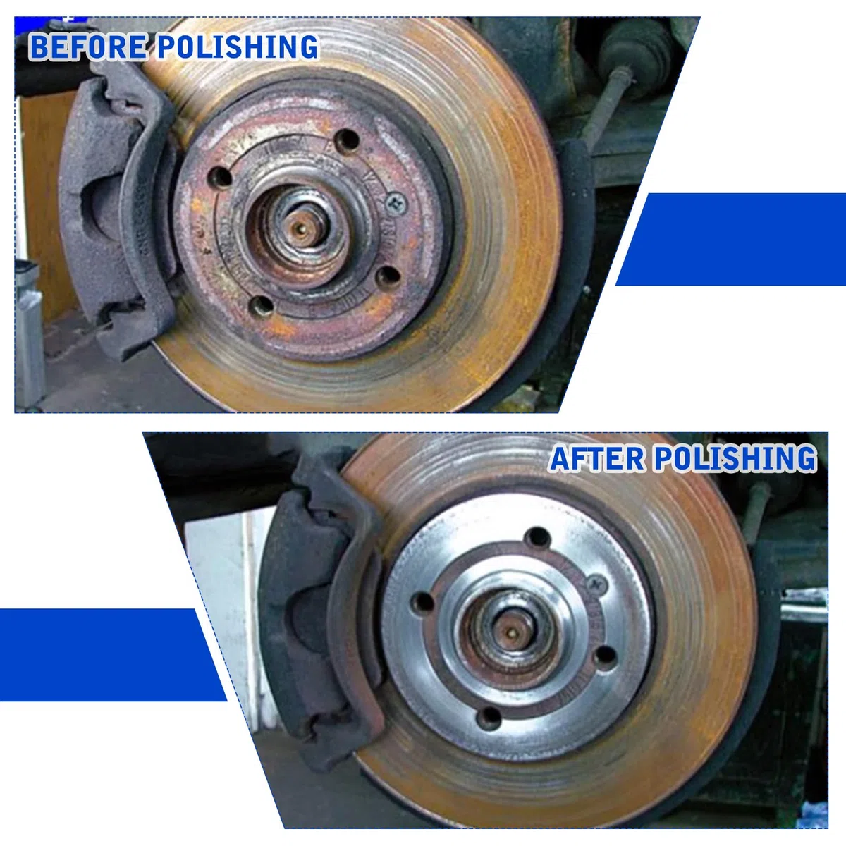 BAIFULAI Amoladora de buje de rueda: azul lijadora de cubo de rueda para coche, acabado de plástico, diámetro interior de 90 mm, diámetro exterior de 150 mm, lijadora de buje para llave de impacto de