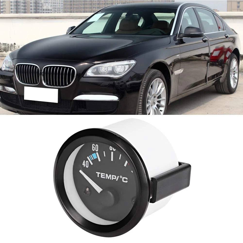 Medidor de presión de temperatura de agua universal de 2 pulgadas 52 mm, herramienta de instrumento de medidor de temperatura de agua digital LED para camión de coche