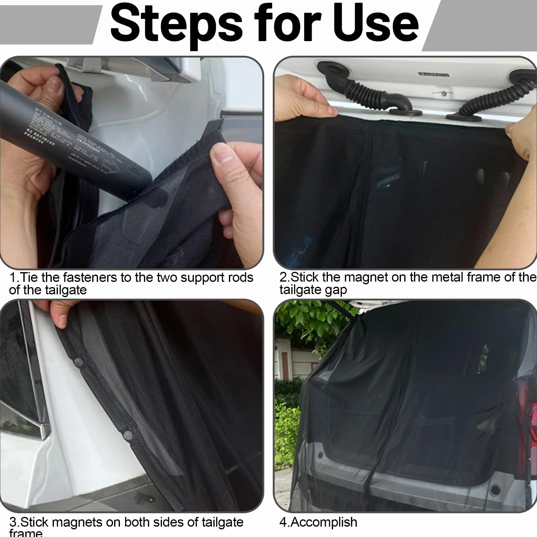 TZEKING Cortinas de Protección Solar Magnética para Automóviles, Furgonetas y Caravanas (170 * 150cm)