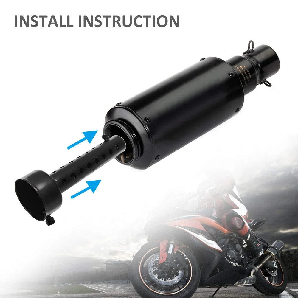 Riloer 2X Silenciador de Escape Universal para Motocicleta Baffle DB Killer Silenciador de Escape 48mm