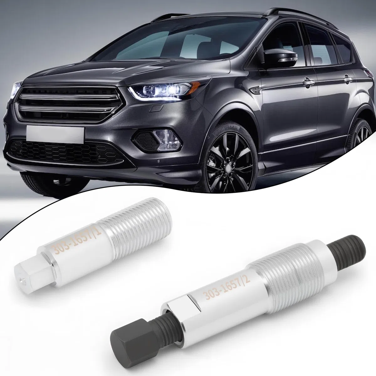 Herramienta de extracción de polea de cigüeñal KASturbo compatible con el motor Ranger 2.0L EcoBlue Herramienta de extracción de polea Reemplaza 303-1657/1 303-1657/2