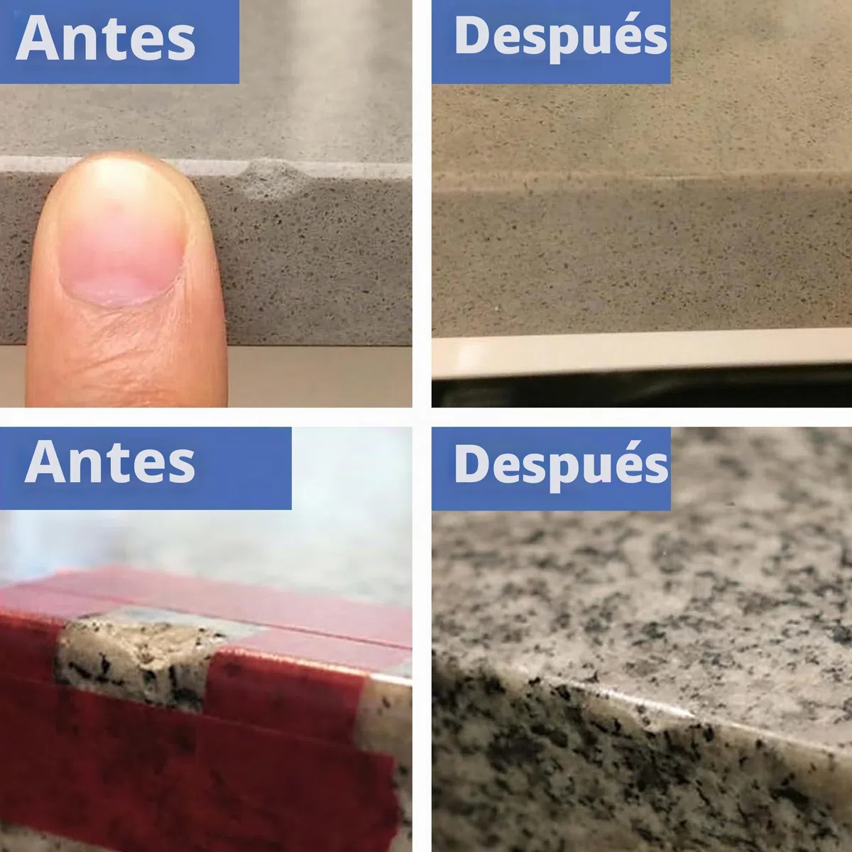 Kit de reparación de bricolaje in transparente para reparar grietas, agujeros, roturas en granito, mármol piedra cerámica porcelana Corian para encimeras, baldosa bañera lavabo de HIMG utiliza LCA (TM)