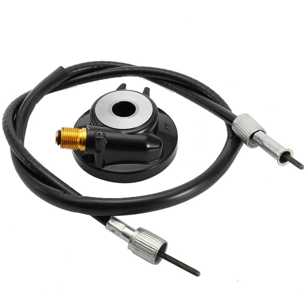 Cable Cuentakilómetros, Akozon Engranaje de Velocímetro Engranaje de transmisión de velocímetro de 12 mm con cable de 100cm,Cable sirga para cuentakilómetros y tacómetro para scooter GY6