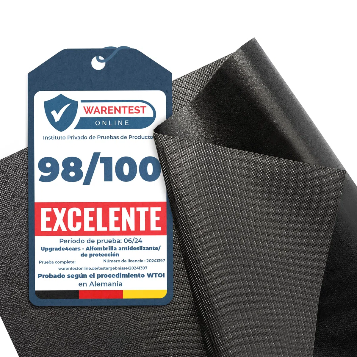 Upgrade4cars Alfombra Antideslizante Coche Impermeable 120 x 100 cm | Alfombrilla Goma Maletero Recortable | Accesorios Coches Universal