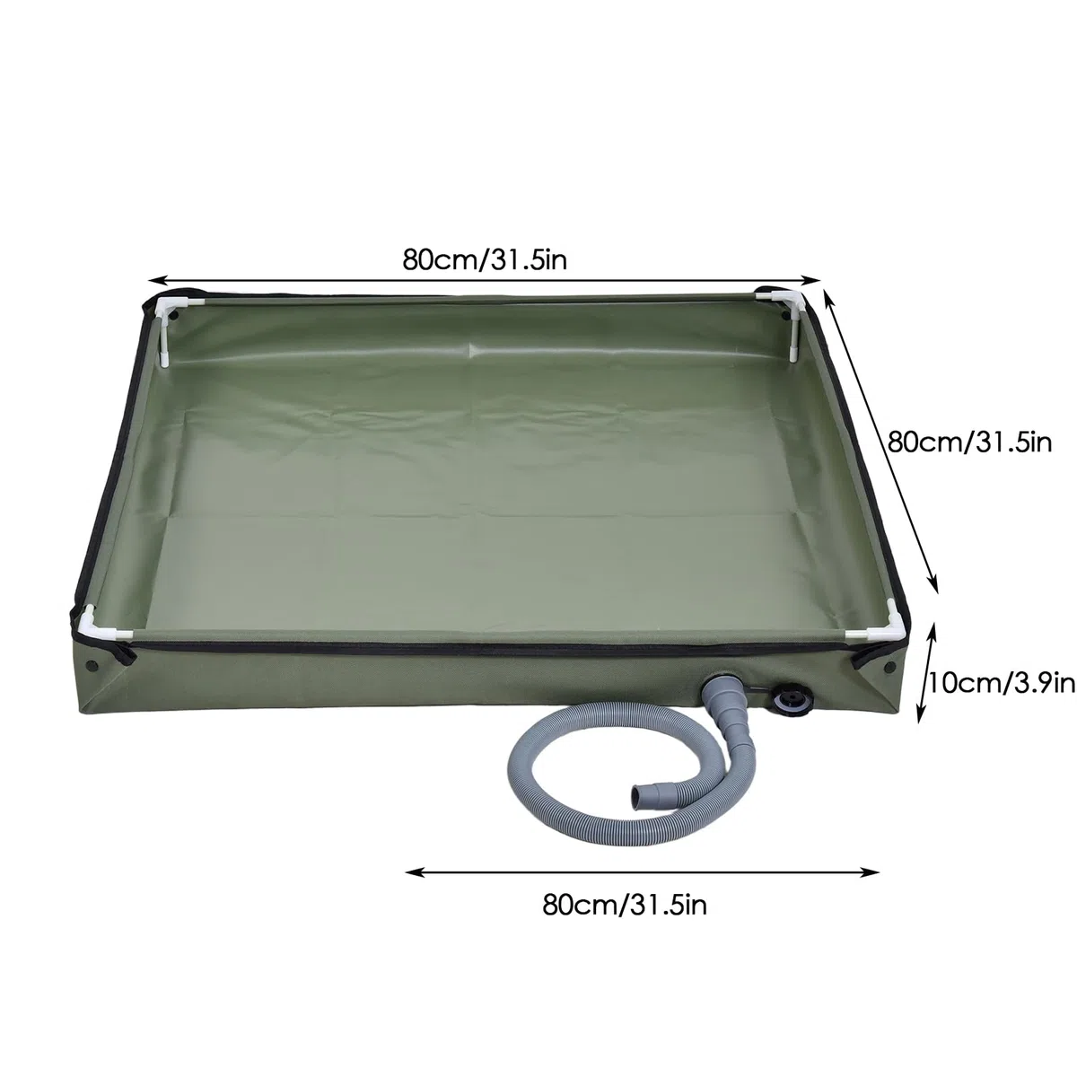 Base De Ducha Plegable Camping, Plato De Ducha Portatil con Desague, Bandeja De Duchas De Camping con Drenaje, Base De Toldo para Interiores Y Exteriores