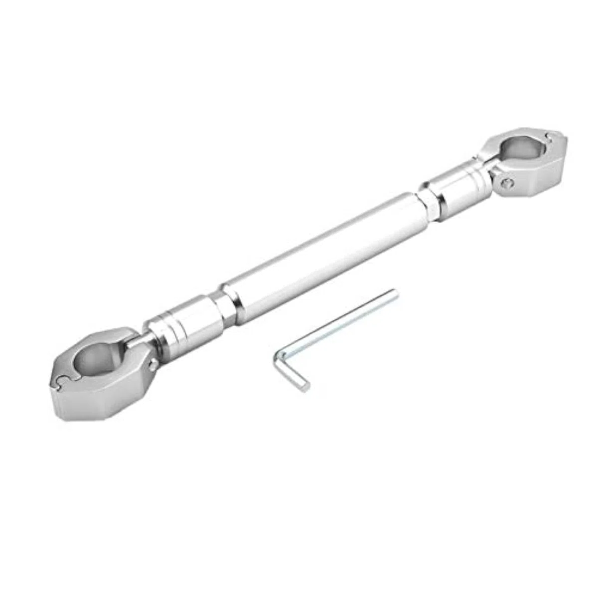 Barra de equilibrio de motocicleta, Qiilu Barra de equilibrio de la motocicleta, accesorios de la motocicleta de la barra transversal del manillar de la motocicleta de la aleación de aluminio(plata)