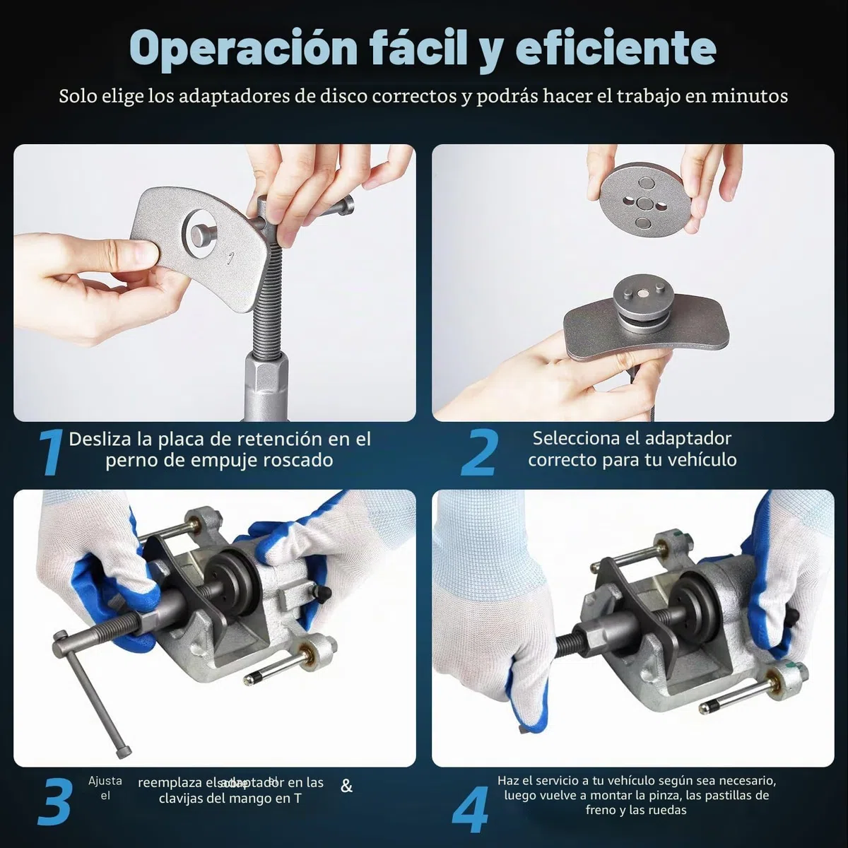 FreeTec 24 Piezas Reposicionador de Pistones de Freno Para Reposicionar El Pistón de Freno Al Cambiar Los Discos