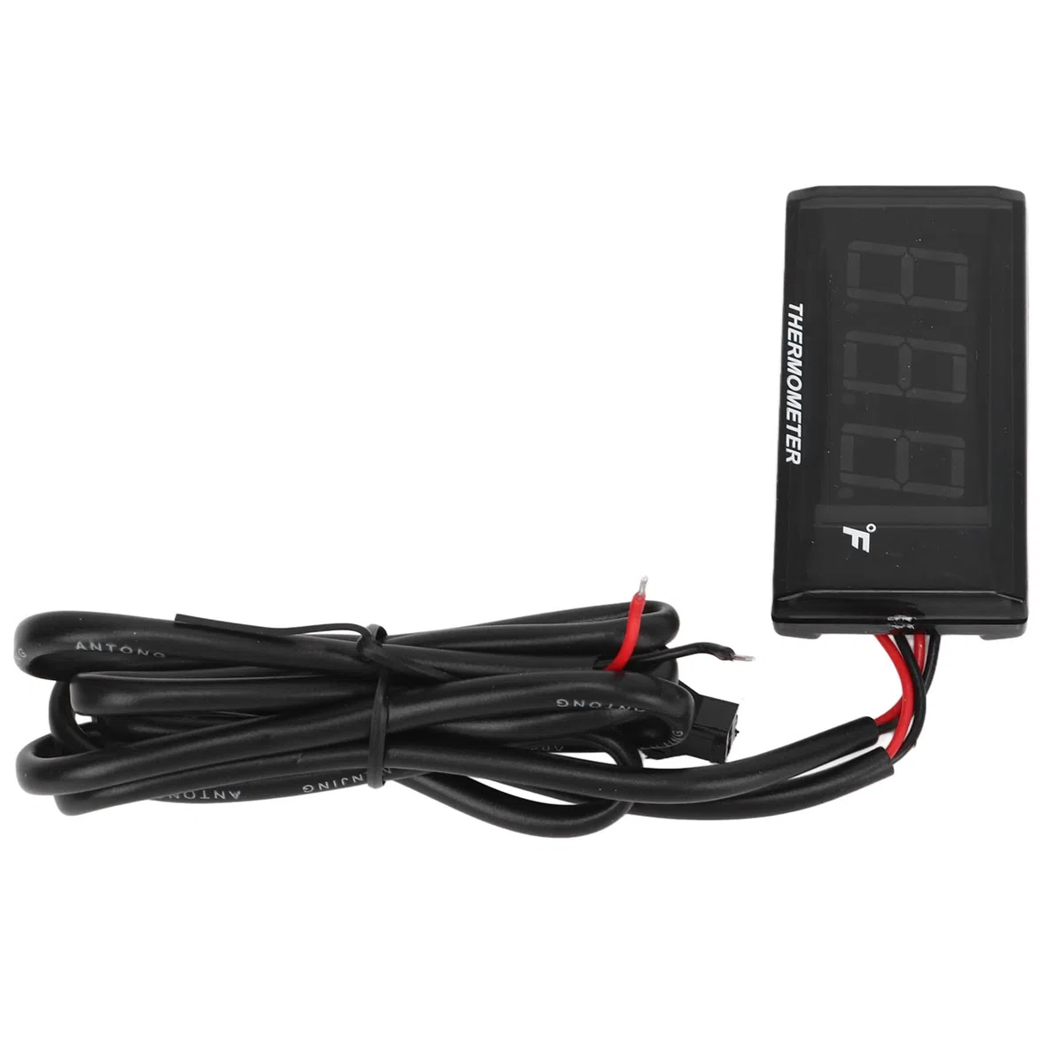 Wakects Termómetro Digital de Calibre de Temperatura del Agua Pantalla LCD de 12 V Motor de Temperatura de Agua de Motocicleta Universal con Luz de Fondo para Motocicletas (rojo)