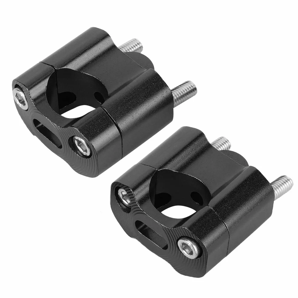 Elevadores de Manillar de Motocicleta de 22 Mm, Elevadores de Manillar de Motocicleta Universales de 22 Mm, Vástagos y Piezas de icleta, par de Abrazaderas de Montaje de (Negro)
