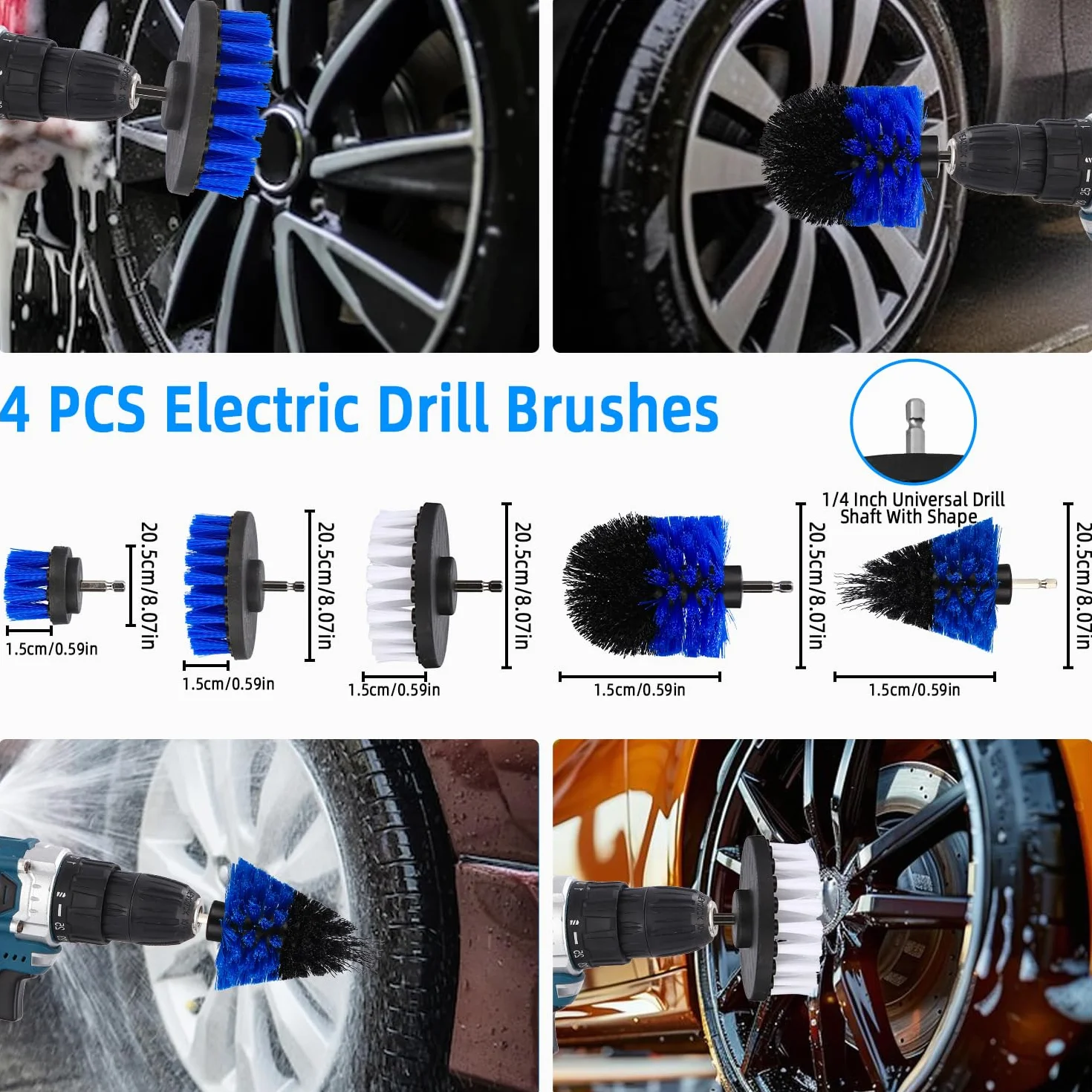 Kit Limpieza Coche, Práctica Bolsa de Transporte Incluida,30 Piezas Cepillo Limpieza Coche,Kits de limpieza para la limpieza del automóvil,Kit Detailing Coche, Incluye cabezal, paño de limpieza, etc.